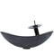 Novatto Clear Grey Slipper Glass Vessel Bathroom Set, Matte Black NSFC-324G001MB - alternate 2